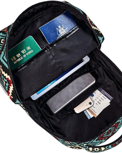 Native American Backpack for Men Women,Casual Travel Hiking Camping Backpacks Lightweight Bookbag
