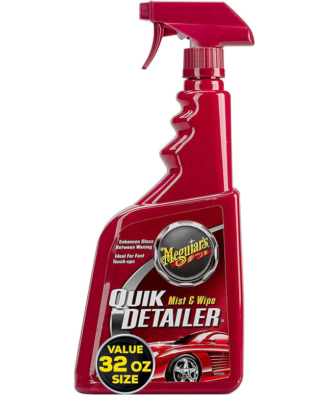 Meguiar's Quik Detailer, Mist & Wipe Car Detailing Spray, Clear Light Contaminants and Boost Shine with a Quick Detailer Spray that Keeps Paint and Wax Looking Like New, 32 oz