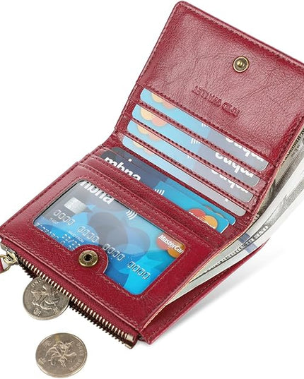 Lavemi Ultra Thin Small Compact Leather Womens Girls Wallets RFID Blocking Credit Card Holder for Women