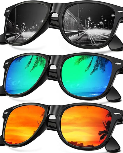 KALIYADI Sunglasses Men Polarized Sunglasses for Men Women Unisex Semi-Rimless Frame Retro Driving Sun Glasses UV Blocking