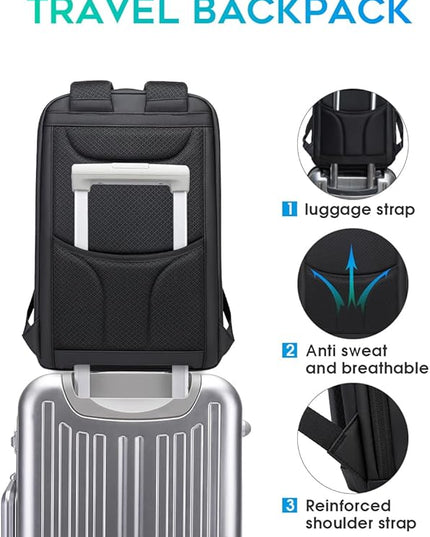 FUTURE AESTHETIC Business Smart Backpack Waterproof fit 15.6 Inch Laptop Backpack with USB Charging Port,Travel Durable Backpack