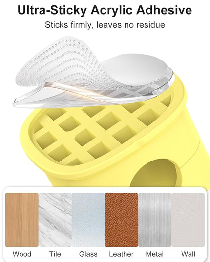 6 Pack Magnetic Cable Clips [1s Open/Lock], Laitver Cord Organizer Holder Strong Adhesive Desk Cable Management- Organize Charging Cords Neatly for Home, Office, Car,Desk, Nightstand-Cream Yellow