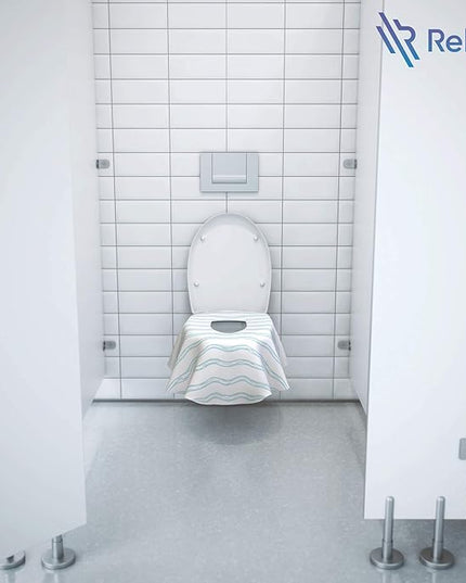 Toilet Seat Covers Disposable - 20 Pack - Waterproof, Ideal for Kids and Adults – Extra Large, Individually Wrapped for Travel, Toddlers Potty Training in Public Restrooms (Waves, 20)