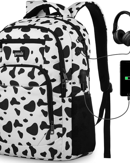 Paude Backpack School,Milk Backpack Laptop,Bookbag for Teens 15.6 Inch College Back pack for University Business Work Travel