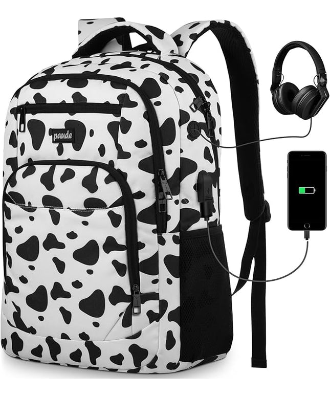 Paude Backpack School,Milk Backpack Laptop,Bookbag for Teens 15.6 Inch College Back pack for University Business Work Travel