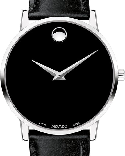 Movado Museum Classic Men's Watch - Swiss Quartz Movement, Calfskin Strap - 3 ATM Water Resistance - Classic, Luxury Fashion Timepiece for Him - 40mm