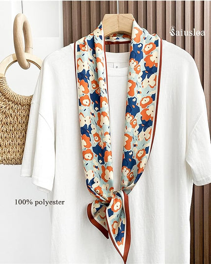 Purse Scarf For Handbags Head Scarves For Women's Hair Bags Scarfs Long Skinny Scarves Fashion Silky