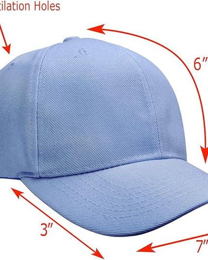Falari Wholesale Bulk Lot 12-Pack Baseball Cap Adjustable Size Plain Blank Solid Color