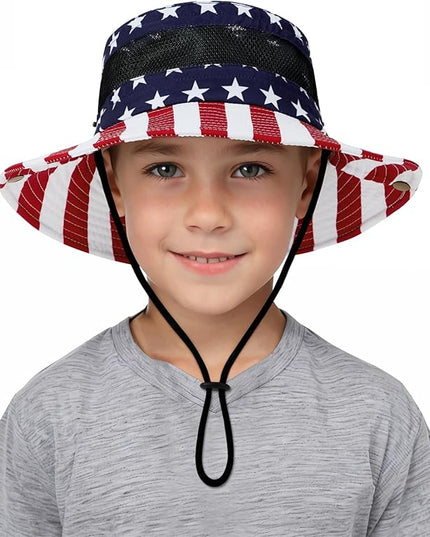 Century Star Outdoor Kids Sun Hat UPF 50+ Quick Dry Adjustable Bucket Hat Windproof Waterproof Beach Fishing Safari Hat