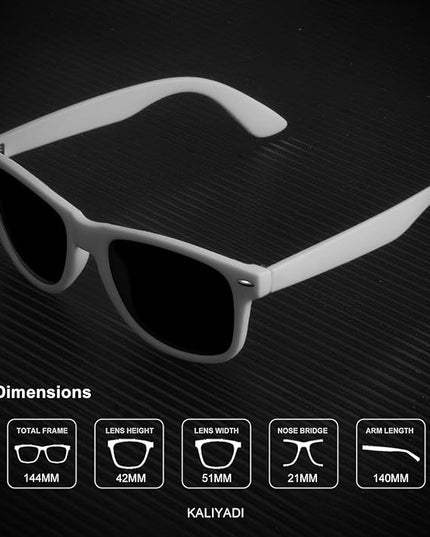 KALIYADI Polarized Sunglasses for Men and Women Matte Finish Sun glasses Color Mirror Lens UV Blocking (3 Pack)
