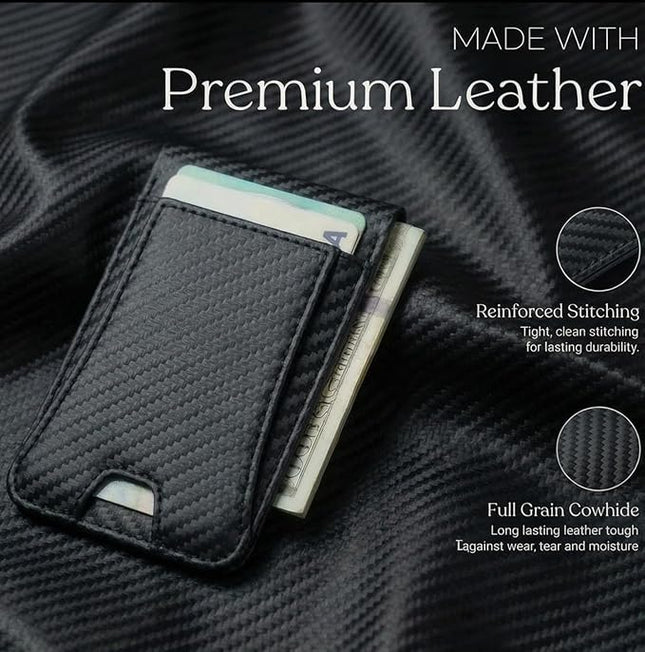 Genuine Leather Magsafe Wallet,10 Card Holder With Stand, Slim Magnetic Wallet Mag Safe for iPhone,Compatible With iPhone 17/16/15/14/13/12 Series and Selected Samsung Devices Apple Accessories, Fiber