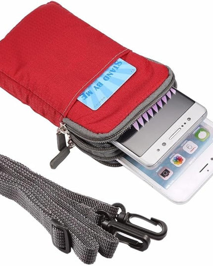 Universal Crossbody Cell Phone Purse Waist Pack Bag for Outdoor Sports Moblie Phone Carrying Cases Shoulder Belt Bag Pouch for iPhone 7 6/6S Plus Samsung Galaxy Phones Under 6.0'' from WaitingU