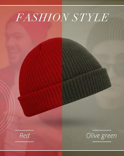 SATINIOR Trawler Beanie Watch Hat Roll-up Edge Skullcap Fisherman Beanie for Women Men