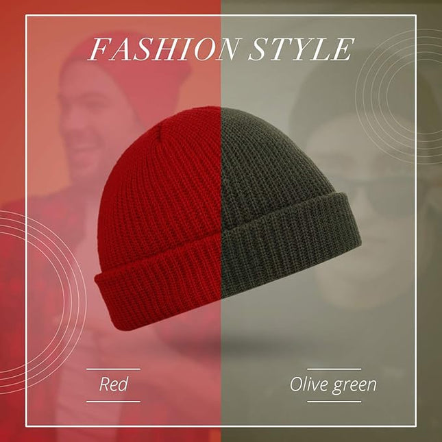 SATINIOR Trawler Beanie Watch Hat Roll-up Edge Skullcap Fisherman Beanie for Women Men