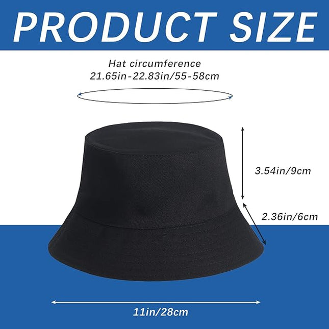 DASSNANE Sublimated Bucket Hats Bulk Solid Color DIY Blank Hat Bucket Hats for Men, Women and Adults