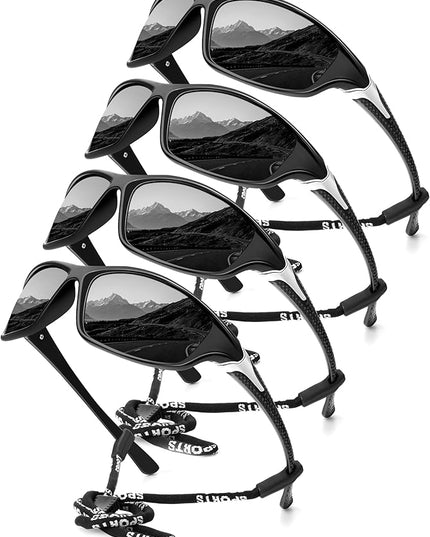 KALIYADI 4 Pack Polarized Sunglasses-Men Sports Sun-glasses: Mens Sunglasses UV Protection for Fishing Driving Cycling