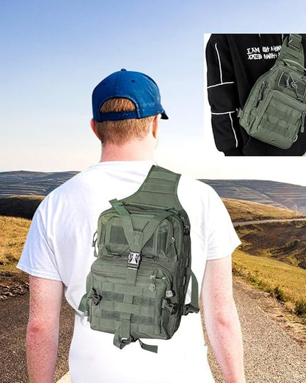 hopopower Tactical Sling Bag, Sport Bag Military Rover Shoulder Backpack EDC Assault Range Bag, Chest Pack Handbag Waterproof