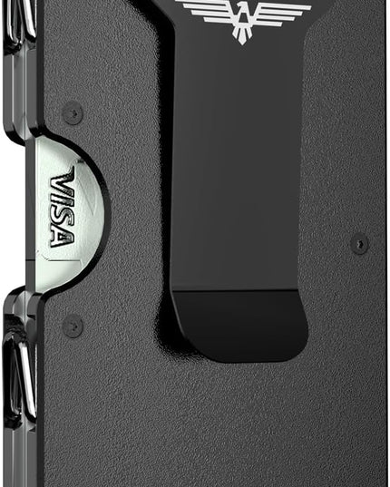 Lenvoten Extra Durable Hinged Minimalist Wallet for Men | Slim Metal RFID Blocking Wallet | Credit Card Holder & Money Clip Holds 20 Cards | Premium Scratch-Resistant Finish | Ideal Gift for Men