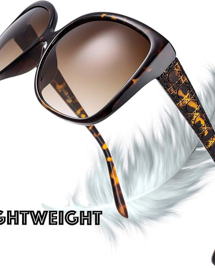 The Fresh Women's Oversized Square Jackie O Cat Eye Hybrid Butterfly Fashion Sunglasses - Exquisite Packaging