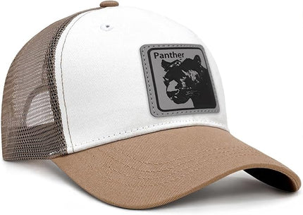 Animal Trucker Hats Leather Pattern Adjustable Snapback Mesh Animal Baseball Cap for Men