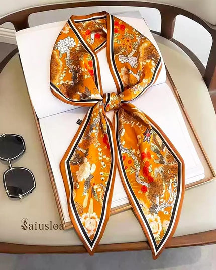 Purse Scarf For Handbags Head Scarves For Women's Hair Bags Scarfs Long Skinny Scarves Fashion Silky