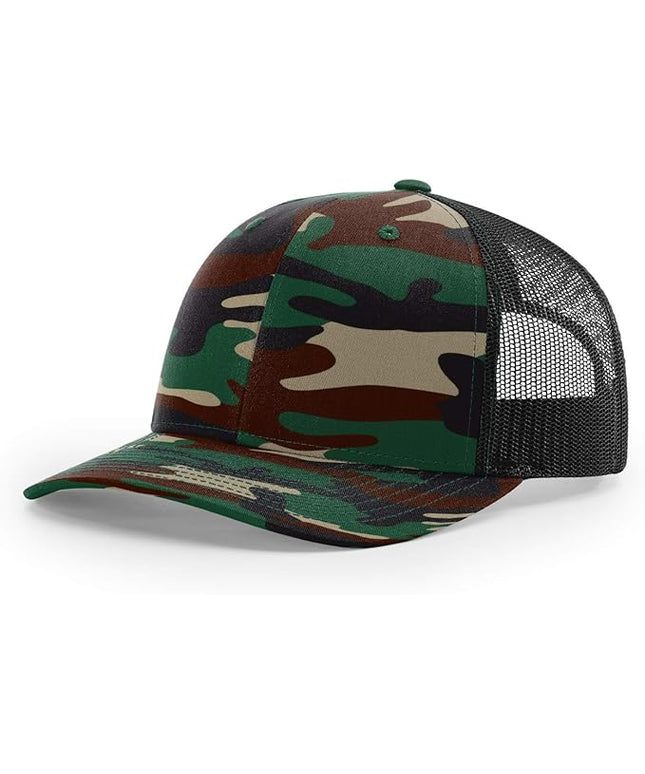 Richardson 112 Trucker Hat - Premium Adjustable Snapback Hat - Structured Six Panel Richardson Blank Caps