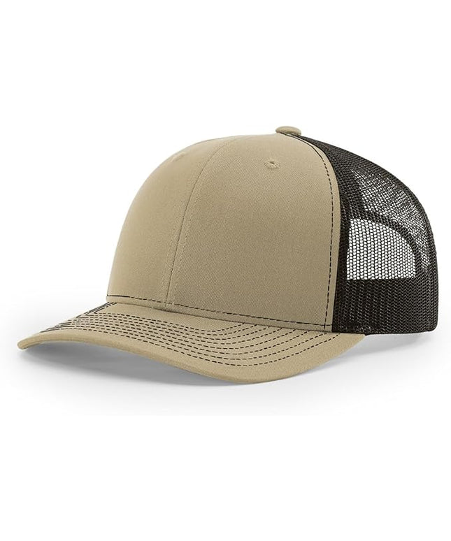 Richardson 112 Trucker Hat - Premium Adjustable Snapback Hat - Structured Six Panel Richardson Blank Caps