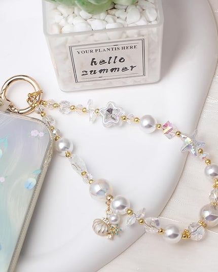 Beaded Phone Wrist Strap,Crystal Keychain Wristlet,Camera Strap Wrist,Cute Phone Chain Wristlet Purse Bag Charms