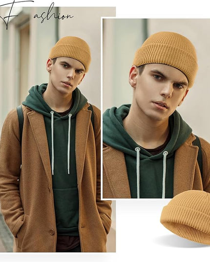 SATINIOR Trawler Beanie Watch Hat Roll-up Edge Skullcap Fisherman Beanie for Women Men
