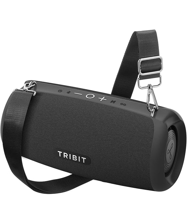 Tribit StormBox Lava Portable Bluetooth Speaker, 80W Loud Wireless Speaker, 24H Playtime, IP67 Waterproof, Bluetooth 5.4, Custom EQ, XBass, Built-in Mic, TWS Pairing for Camping/Beach/Party/Outdoor