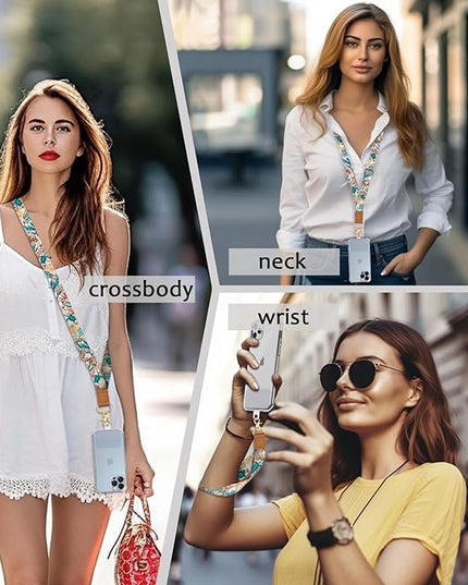Cell Phone Lanyard Crossbody with Wrist Strap, Sea Turtle Lanyards for around the Neck Wristlet Adjustable Strap Cute for Keys Case ID Badges Phone Accessories Retro