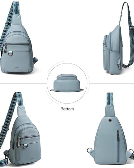 7L Sling Bag for Women Men Vegan Leather Crossbody Bags Fanny Pack Purse Backpack Over Shoulder Bag Travel Anti Theft