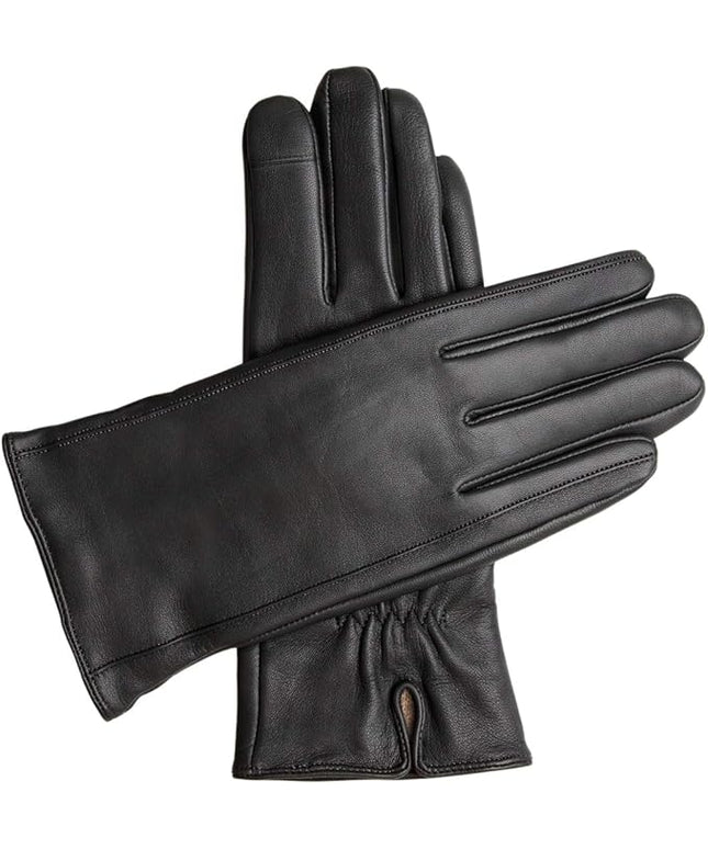 Downholme Touchscreen Leather Cashmere Lined Gloves for Women