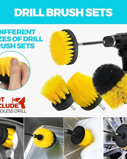 30Pcs Car Detailing Kit, Car Wash Cleaning Kit, Auto Detailing Drill Brush Set, Car Cleaning Gel, Car Cleaning Supplies for Interior, Exterior, Wheels, Windows