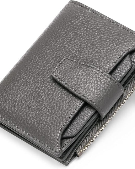 FALAN MULE Small Wallet for Women Leather Bifold Compact RFID Blocking Small Womens Wallet Purse
