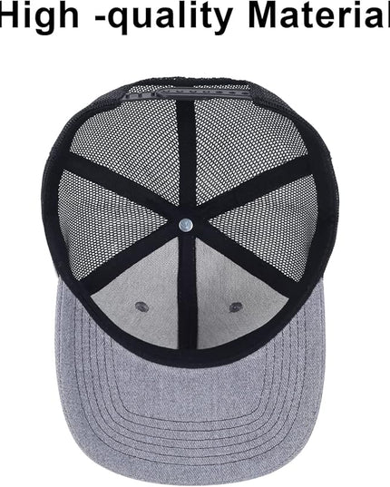 kozinu Unisex Trucker Hats Blank Mesh Snapback Hats Sport Plain Baseball Caps Adjustable Fitted Hat