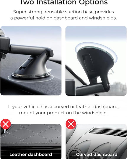 iOttie Easy One Touch Advanced Universal Car Mount Dashboard & Windshield Suction Cup Phone Holder for iPhone, Samsung, Google, All Smartphones