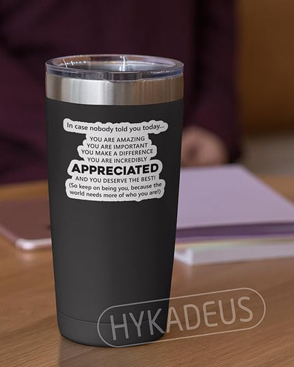 (3Pcs) in Case Nobody Told You Today You are Amazing & Appreciated Stickers Motivational Inspirational Encouraging Quote Vinyl Decals for Laptop, Water Bottle, Journal, Planner, 3" x 2.3"