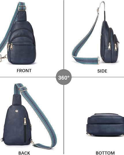 BOSTANTEN Small Sling Bag for Women Leather Crossbody Bags Fanny Pack Chest Bag for Travel