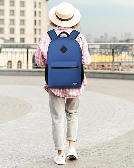 YAMTION 17.3 inch School Backpack,Classic Bookbag Backpack with USB Port for High School College Students Travel