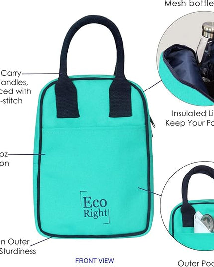 Eco Right Insulated Lunch Bag Women, Work Lunch Box for Men