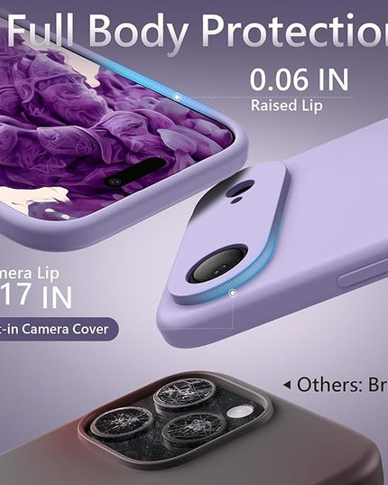 FireNova Magnetic for iPhone Air Case, Compatible with MagSafe, [Integrated Silicone Camera Control Button] [Camera Protection] Microfiber Lining Phone Case for iPhone 17 Air, 6.5", Clove Purple