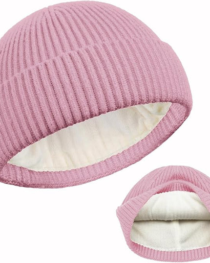 ROYBENS Swag Wool Knit Cuff Short Fisherman Beanie for Men Women, Winter Warm Hats