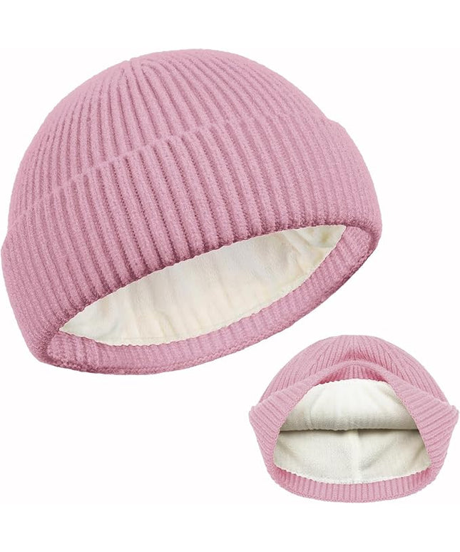 ROYBENS Swag Wool Knit Cuff Short Fisherman Beanie for Men Women, Winter Warm Hats