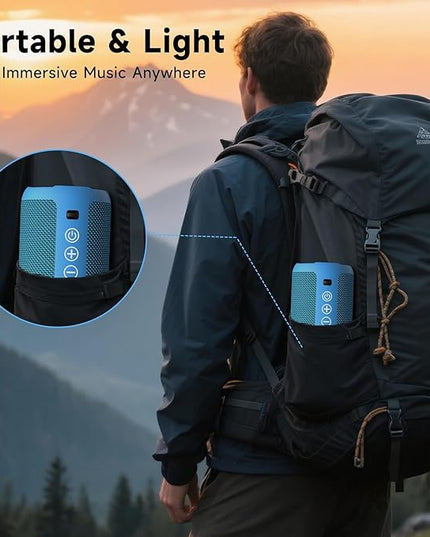Ortizan Portable Bluetooth Speakers, IPX7 Waterproof Wireless Outdoor Speaker with 24W Loud Stereo Sound And Bluetooth 5.3, Deep Bass, RGB Lights, Dual Pairing, 30H Playtime for Home, Party