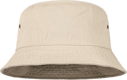Falari Men Women Unisex Cotton Bucket Hat 100% Cotton Packable for Travel Fishing Hunting Summer Camp