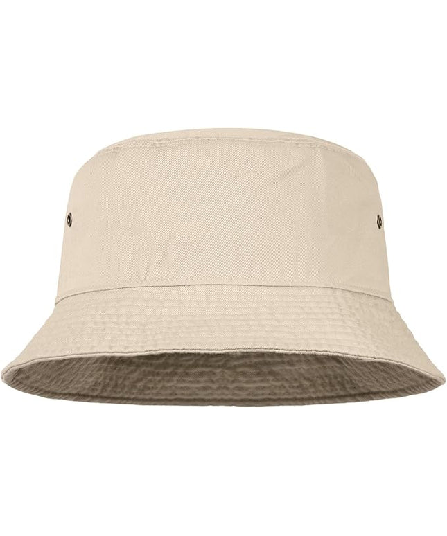 Falari Men Women Unisex Cotton Bucket Hat 100% Cotton Packable for Travel Fishing Hunting Summer Camp