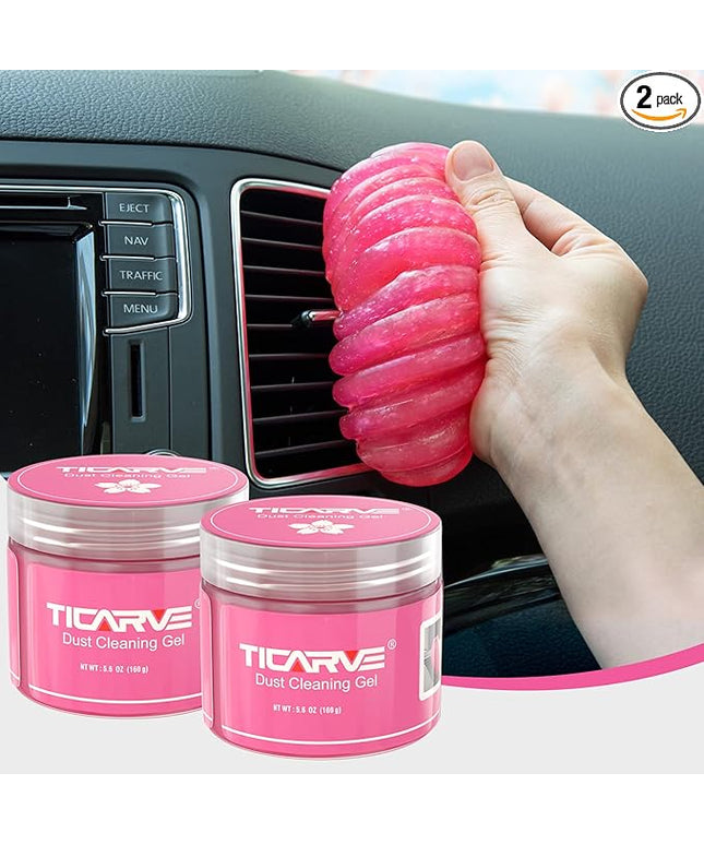 TICARVE 2Pack Cleaning Gel Car Putty Car Clean Putty Gel Auto Tools Car Interior Cleaner Car Cleaner Car Cleaning Slime Car Assecories Keyboard Cleaner Rose (320g/11.2oz)