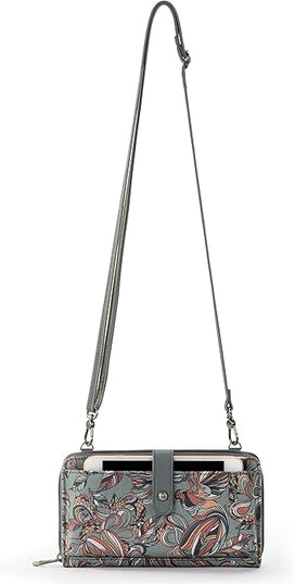 Sakroots Artist Circle Smartphone Crossbody in Coated Canvas, Detachable Wristlet Strap