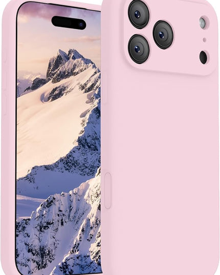 FireNova Magnetic for iPhone 17 Pro Case, Compatible with MagSafe, [Integrated Silicone Camera Control Button] [Camera Protection] Anti-Scratch Microfiber Lining Phone Case, 6.3", Chalk Pink
